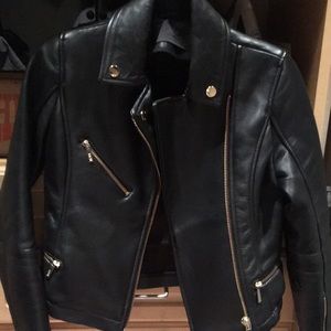 Karl Lagerfeld leather motorcycle jacket